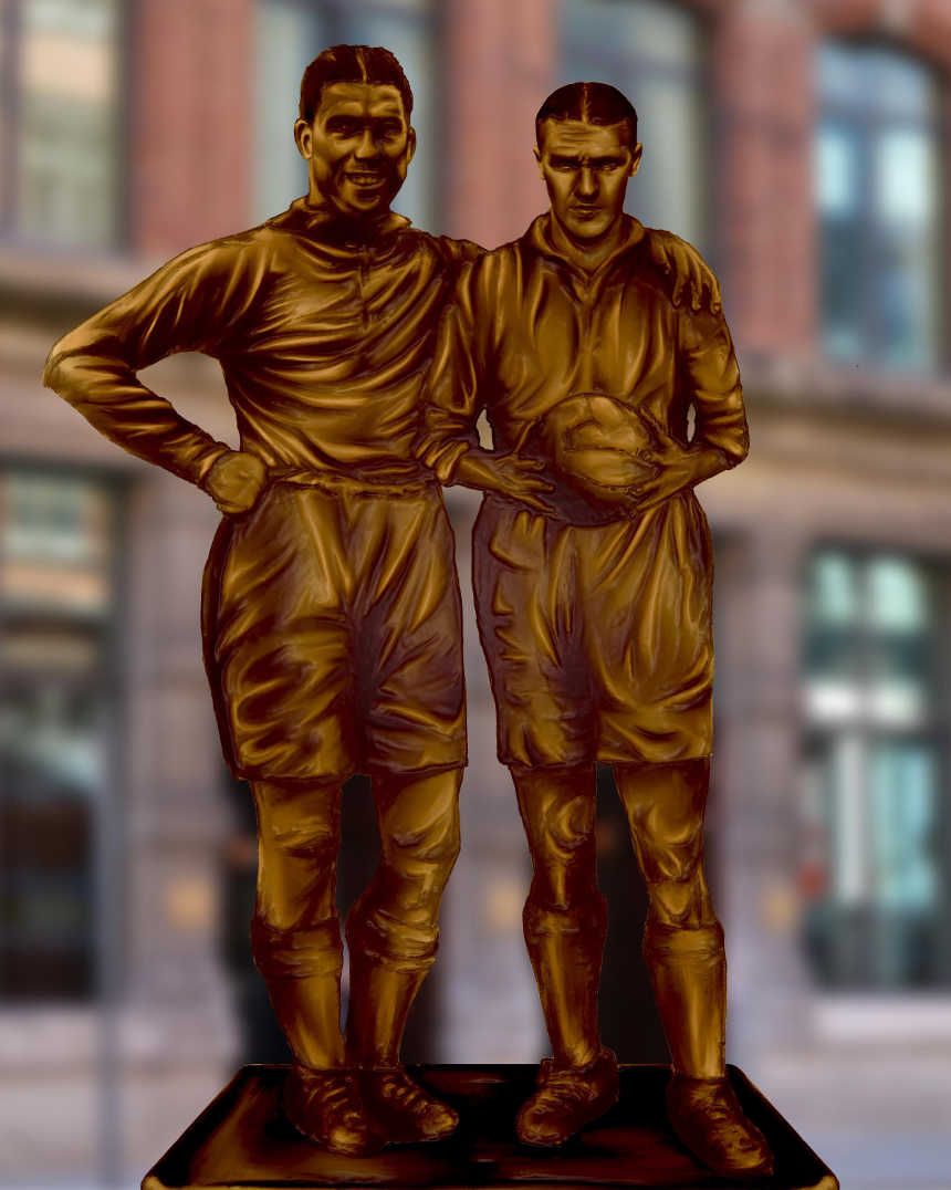 Dixie Dean Bill Shankly statue
